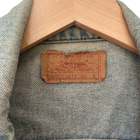 Vintage 70s Levi's Denim Trucker Jacket Jean Jacket Sz S - Picture 3 of 8